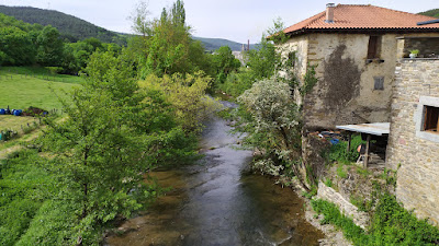 Postal Zubiri Navarra Camino Francés bicigrino