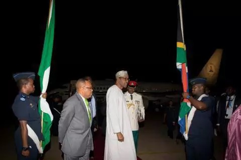 President Buhari Lands In South Africa For China-Africa Forum