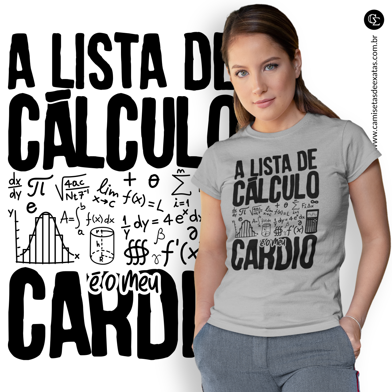 Camiseta A lista de Cálculo é o meu cardio [2] [Baby look]