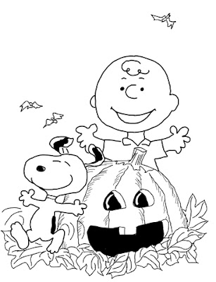 Charlie Brown Halloween Coloring Pages 8