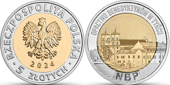 Poland 5 zlotys 2024 - Benedictine abbey in Tyniec