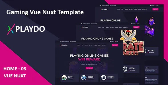 Best Live Gaming & Games Studio Vue Nuxt Template