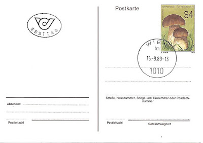 Entier postal Autriche 1989