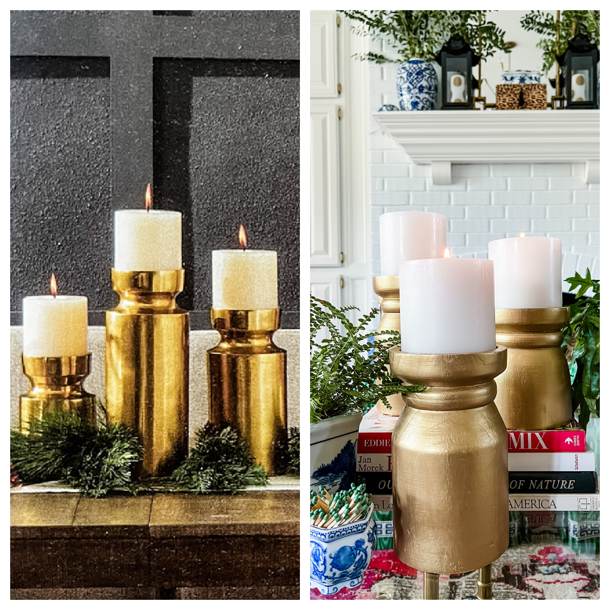 DIY Crystallized Pillar Candles - Running With Sisters