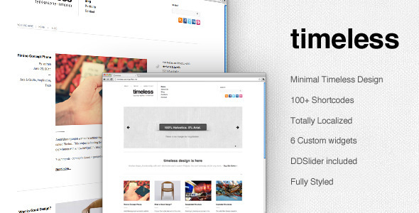 Timeless - Minimal Typographic Wordpress Theme Free Download by ThemeForest.