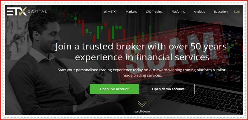 Мошеннический сайт etxcapital.com – Отзывы? Брокер ETX Capital мошенники! Информация