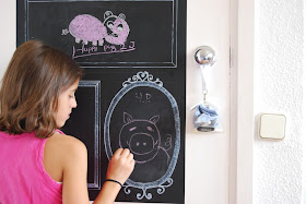 Chalkboard with frames DIY. Tutorial pizarra fácil