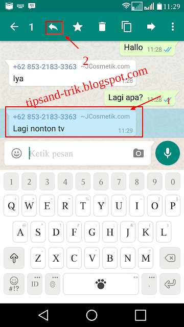 Trik Cara Mudah Quote Chat Di WhatsApp