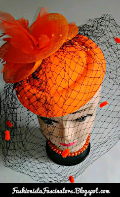 Orange fascinator hats for sale in Kenya