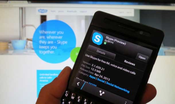 skype untuk blackberry