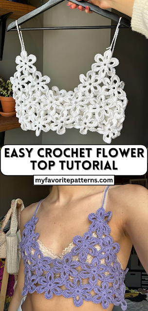 Easy Crochet Flower Top Tutorial