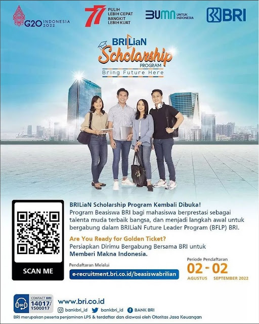 BRILiaN Scholarship Program DIBUKA LAGI