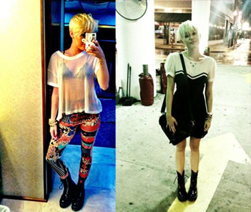 Miley Cyrus officially has an obsession with her new hair.  She won't stop taking pics of herself now. Great.