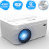 BIGASUO Projector with DVD Player , Portable Bluetooth Projector 4000 Lux Built in DVD Player, Mini Projector Compatible with Fire TV Stick