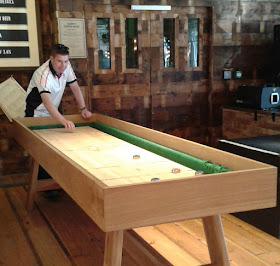 Shuffleboard at Albert's Schloss bier hall in Manchester