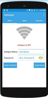 Turns your phone into WiFi Hotspot