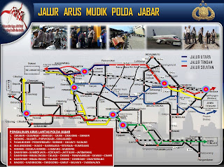 Peta Jalur Mudik Lebaran 2012 - Jawa, Bali, Sumatra