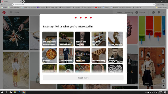 pinterest kayıt olma Pinterest hesap çama adım4