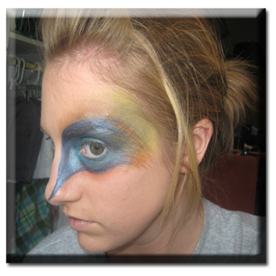 peacock inspired makeup. peacock inspired makeup.