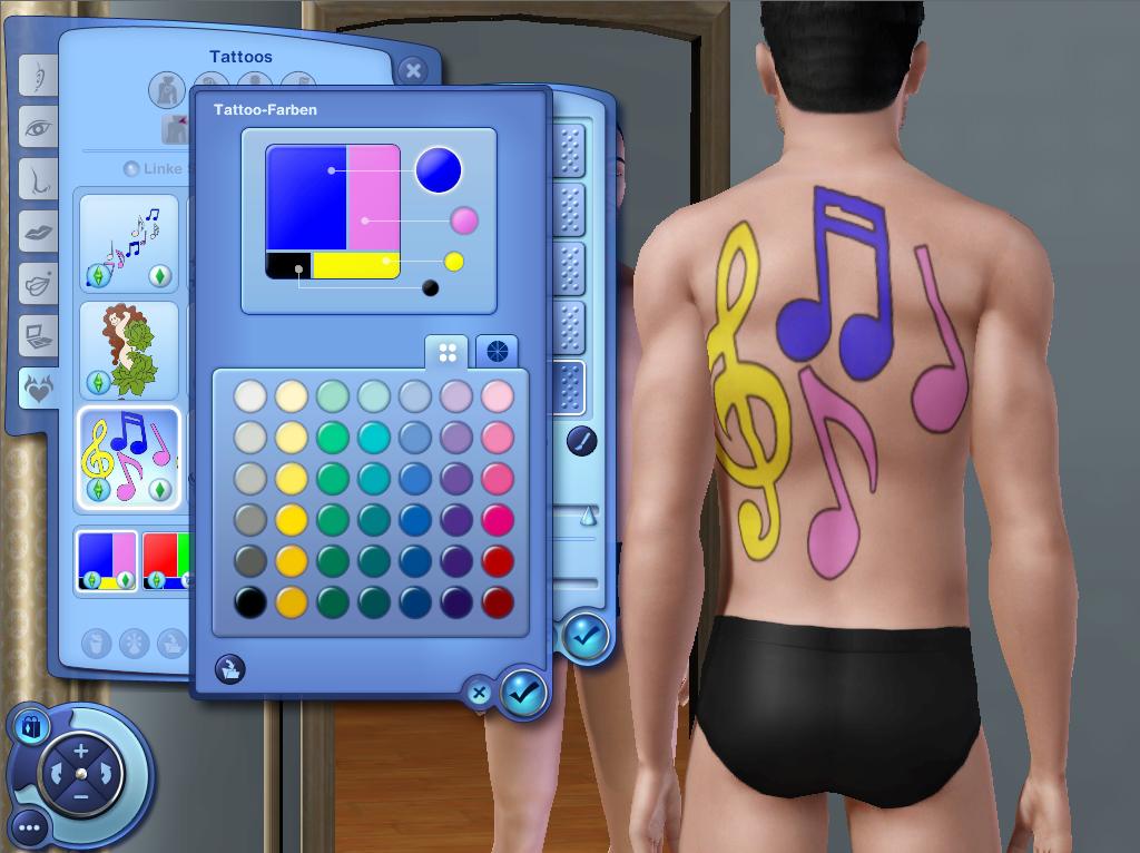 Music Note Tattoos for Ambitions by JoniBlair Download at Mod The Sims
