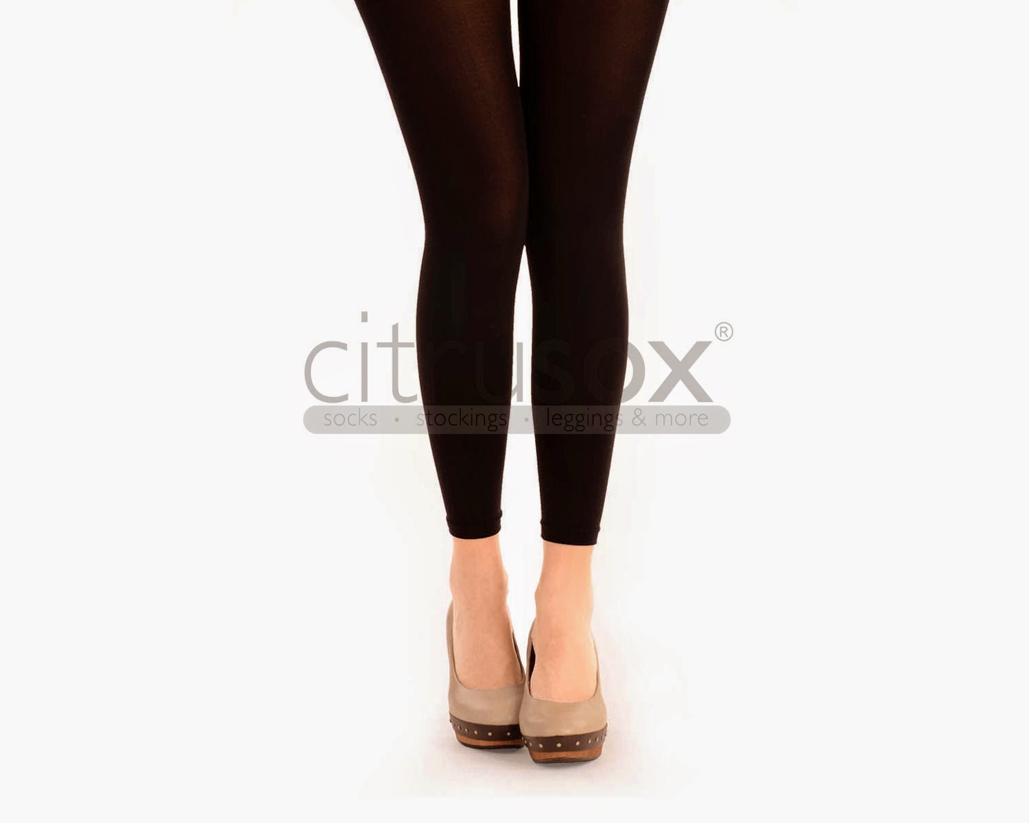 Footless Opaque Tights Black