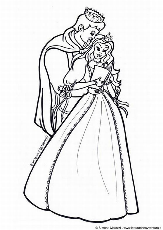 The prince and princess picture coloring pages is free for you.