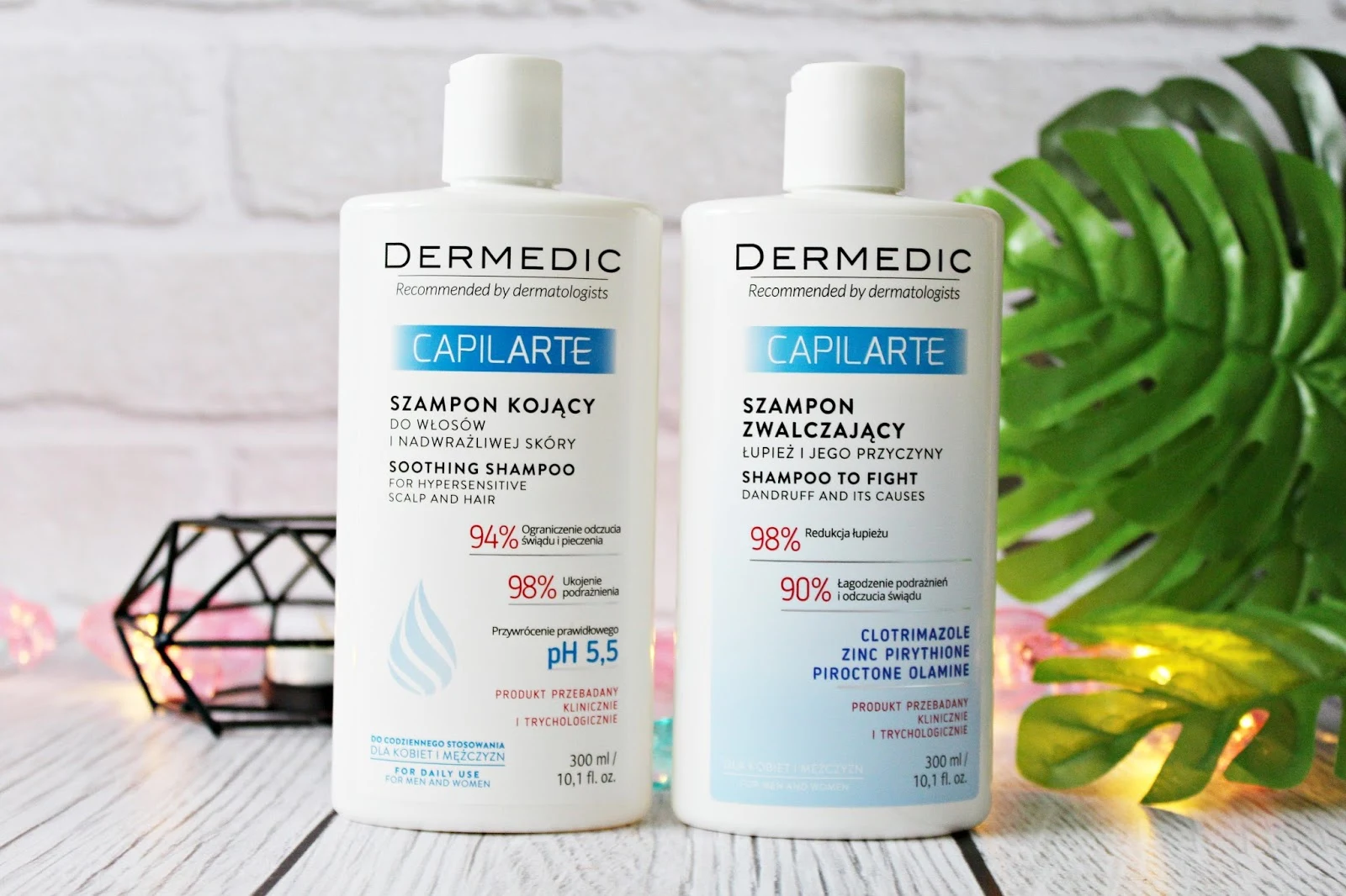 DERMEDIC CAPILARTE - szampon kojący do włosów i nadwrażliwej skóry & szampon zwalczający łupież i jego przyczyny