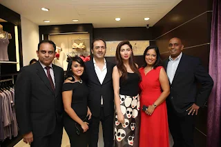 Amal Fernando (GM – New Business MAS Brands), Eshara Silva (Asst. Manager – Brand Development MAS Brands), Nadeem Anzar (CEO - SFnZ & CO - Franchise Partner of amanté in Pakistan), Mahira Khan (Actress & Style Icon), Gayani Gunawardena (DGM – Marketing MAS Brands), and Niranjan Wijesekera (CEO - MAS Brands) at the launch of amanté in Pakistan