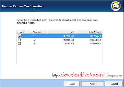 Install dan buka Deep Freze