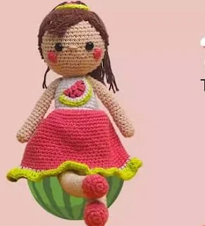 PATRON GRATIS MUÑECA SANDIA AMIGURUMI 60995