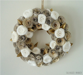 Christmas Decorations Christmas Wreath Old Book Pages | Interior ...