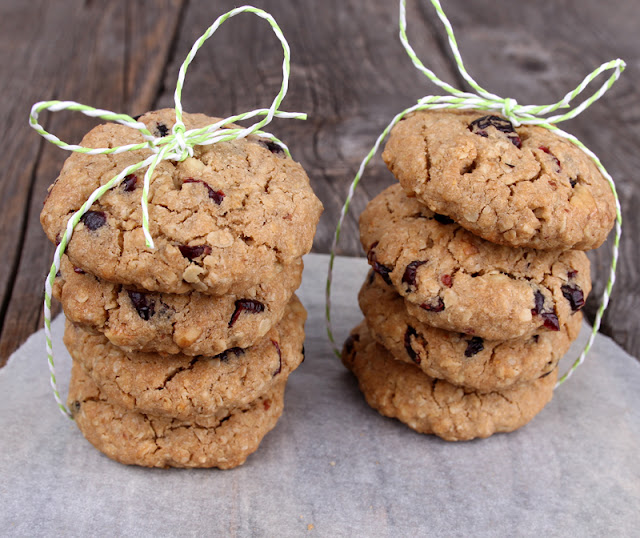 Oppskrift Hjemmebakte Havrecookies Veganske Cookies Tranebær Valnøtter