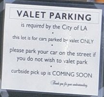 Mandatory valet parking must really suck