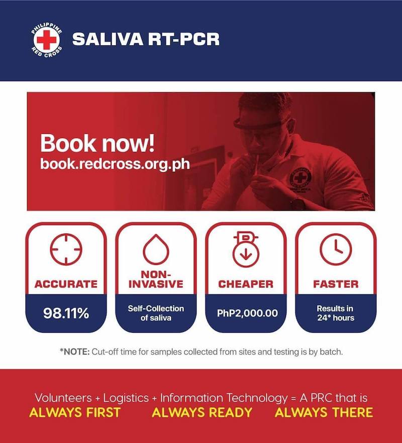 FAQs about Philippine Red Cross Saliva RT-PCR test