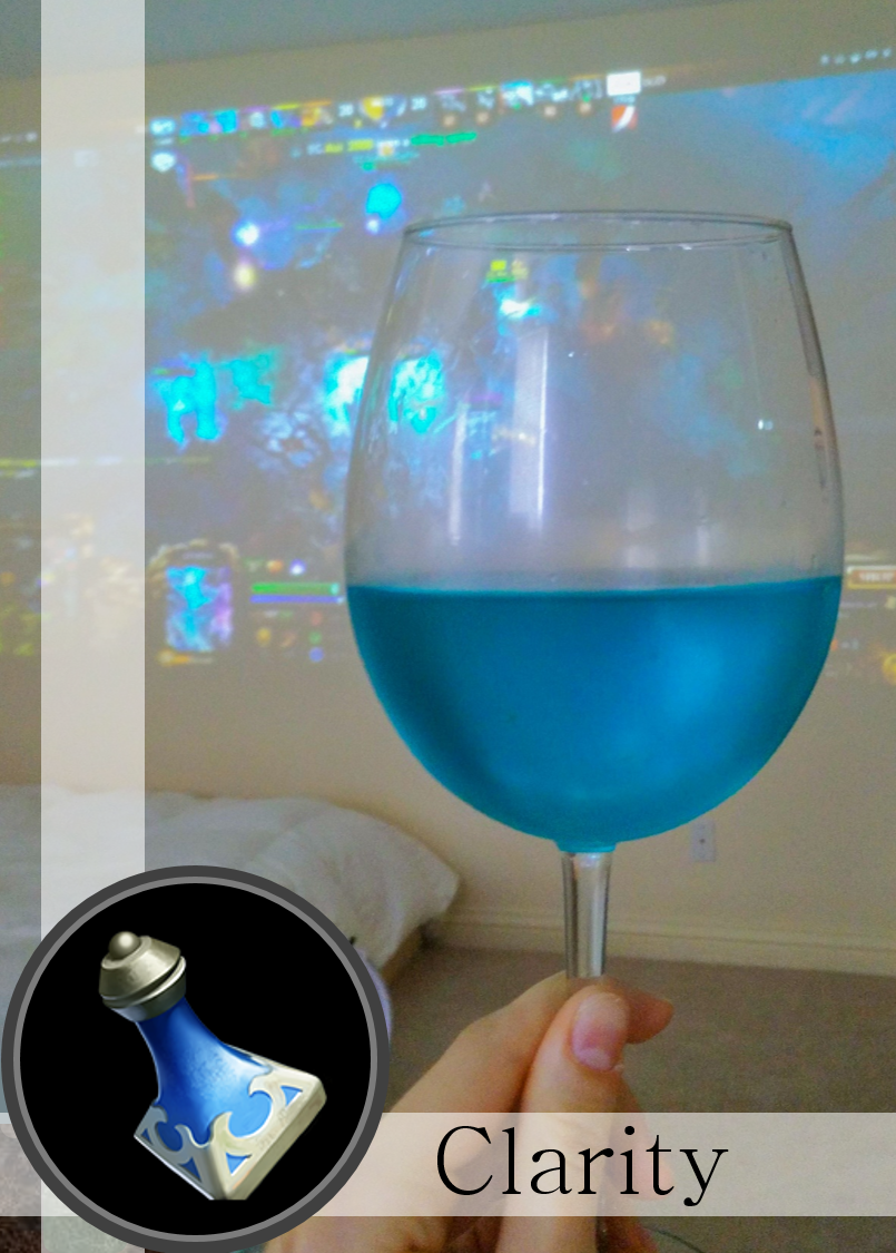 White wine and blue curacao form the basis of this dota 2 cocktail.