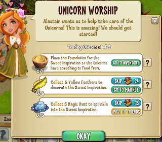 Castleville Game Yvette Tending Unicorns Quests Guide