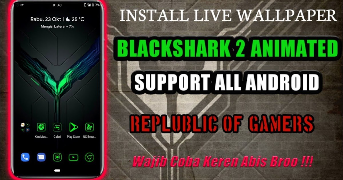 Install Live Wallpaper Black Shark 2  Animated Support All 