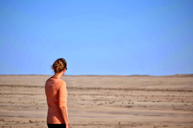 Woman overlooking landscape