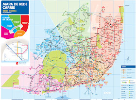 Mapa de rede carris maps of buses and tram in Lisbon