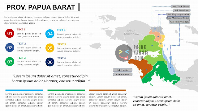 Peta Provinsi Papua Barat Editable Powerpoint