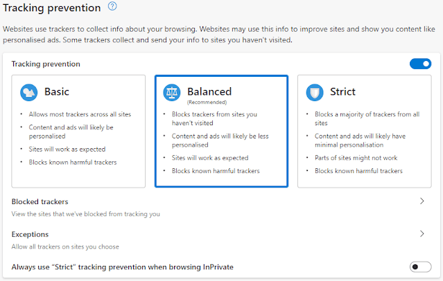 privacy setting edge