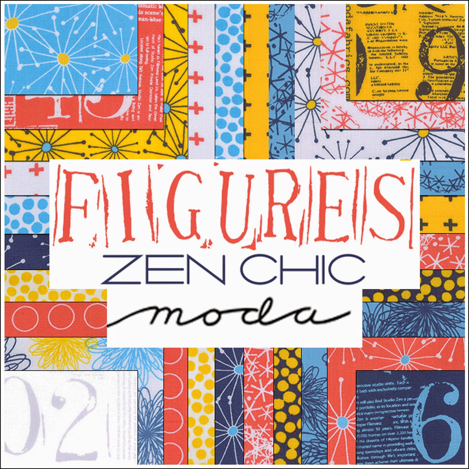 Moda FIGURES Quilt Fabric by Zen Chic for Moda Fabrics