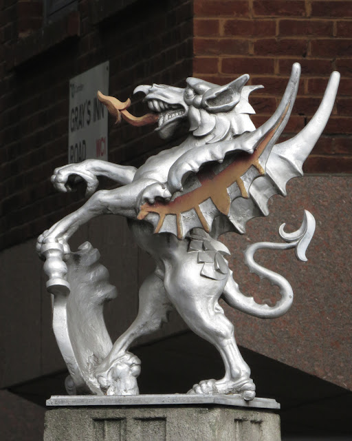 Dragon boundary mark, Holborn at Grays Inn Road, London