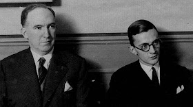Manuel Golmayo y el Dr. Ramón Rey Ardid en la presentación del Campeonato de España de Ajedrez 1930