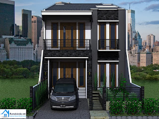 Desain Rumah Minimalis 2 Lantai Type 45