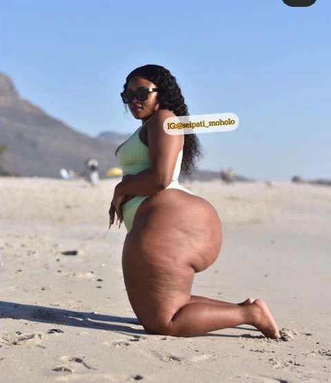 Here are Some Beach Moments Of South Africa, Plus-size Model, Moholo Seipati.