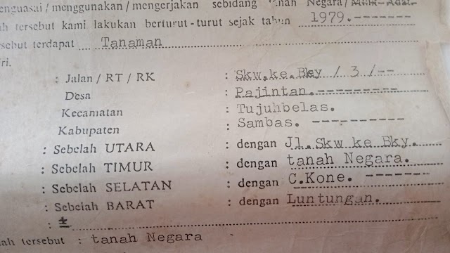 TELAH TERCECER SPT TANAH ATAS NAMA MUHAMMAD SUKI