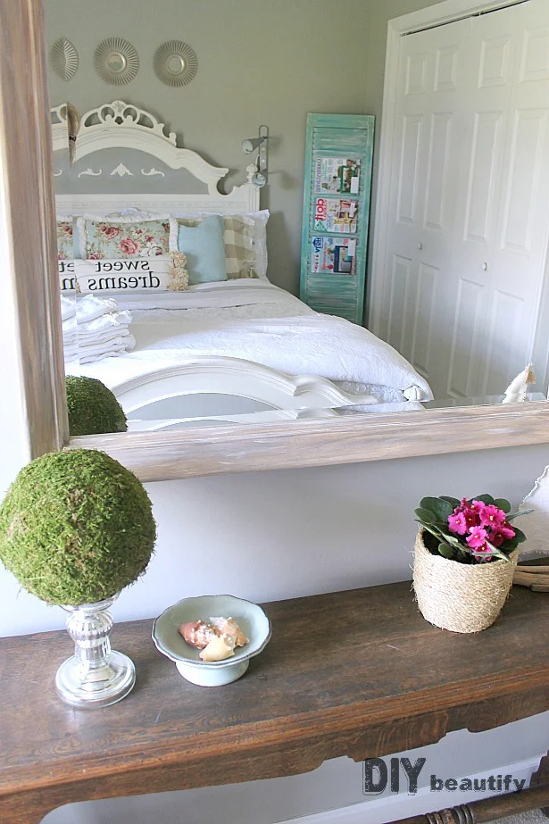 I completely transformed an empty room into a charming Guest Retreat. You've got to see this space now, all the details are at DIY beautify!