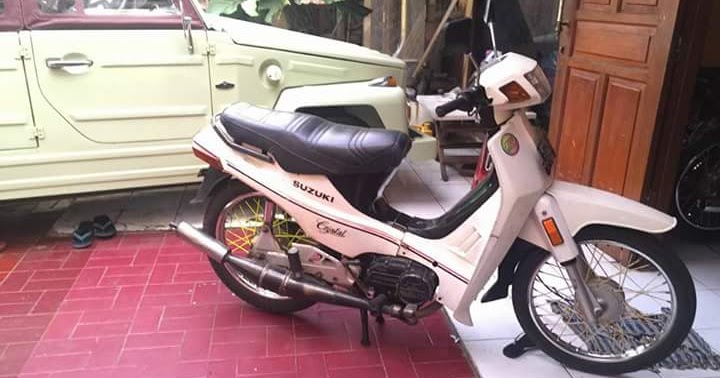 Motor Lawas 90an Dijual Suzuki cristal putih 1990 Surat 