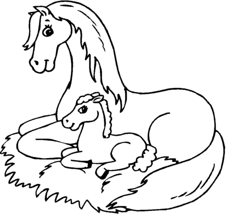 Horse Coloring Pages For Kids 10